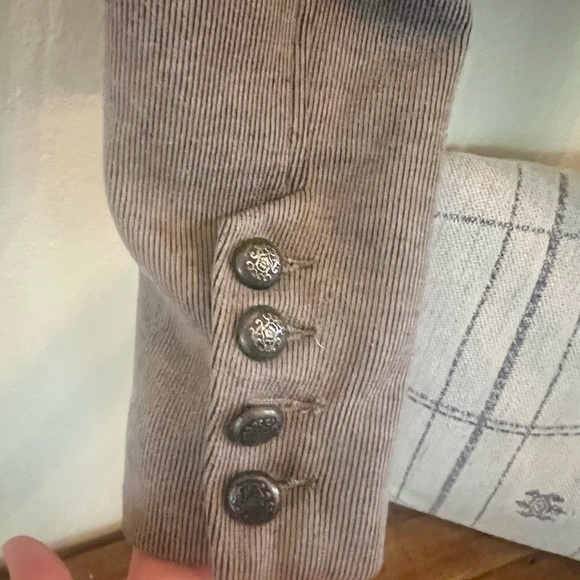 EUC Free People + We The Free Victorian Lace Peplum Military Jacket Size 2 - Picture 9 of 15